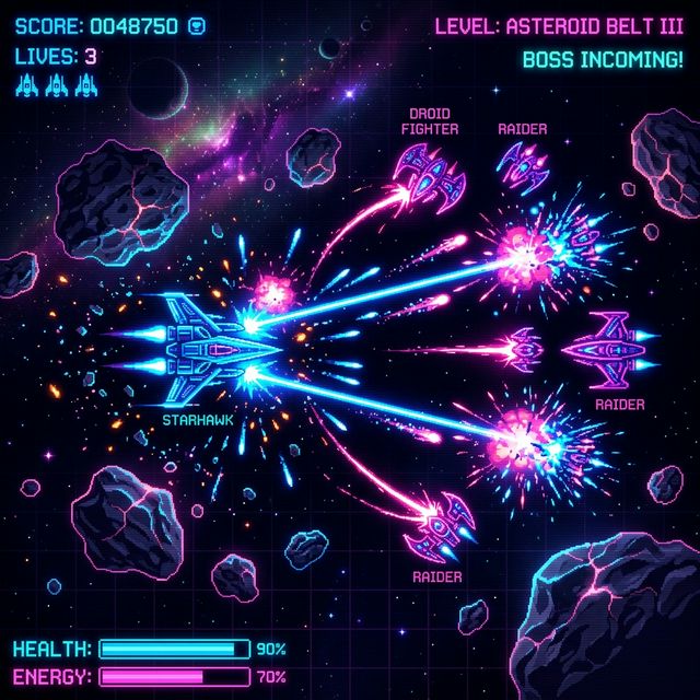 Neon Nebula Survivor